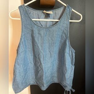 Universal Thread Chambray Denim Tie Tank Top Size L